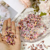 Picture of 10 Grams Glass Seed Beads Round Multicolor Imitation Stone 4mm x 3.5mm