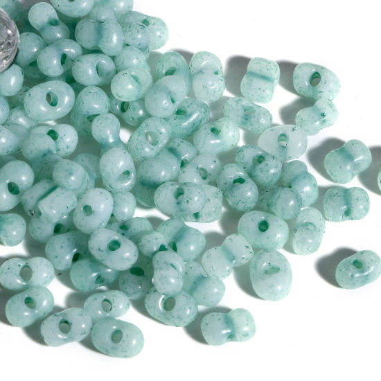 Bild von 10 Gramm Glas Erdnuss Rocailles Perlen für die DIY-Schmuckherstellung Bunt ca. 5mm x 3.5mm, Loch:ca. 0.8mm