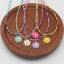 Изображение 1 ШТ Лэмпворк Пасторальный стиль Ожерелье с подвеской Разноцветный Маргаритка украшенные бусы