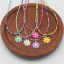 Image de 1 Pièce Collier à Pendentif Style Pastoral en Verre au Chalumeau Multicolore Marguerite Perlé