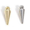 Bild von 5 Stück Messing Charms Echtgold plattiert Kegel 3D 15mm x 5mm