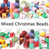 Picture of Acrylic Beads For DIY Jewelry Making At Random Mixed Color Christmas Santa Claus Christmas Snowman