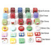 Picture of Acrylic Beads For DIY Jewelry Making At Random Mixed Color Christmas Santa Claus Christmas Snowman