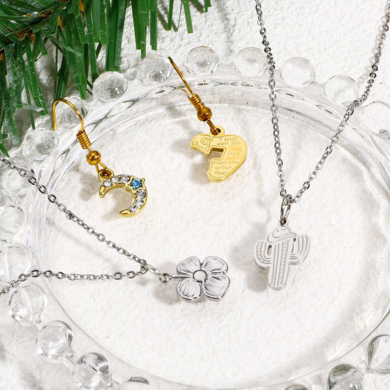 Immagine di 1 Pz Placcatura Sottovuoto Ecologica 304 Acciaio Inossidabile Elegante Charms Tondo Multicolore Ananas