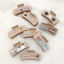 Picture of Leather West Cowboy Hair Claw Clips Clamps Khaki Rectangle Cactus