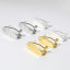 Picture of 2 PCs Brass Lever Back Clips Earrings Multicolor Oval Glue On 20mm x 10mm, Post/ Wire Size: (21 gauge)