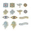 Immagine di 1 Pz Ottone Religione Pendenti Charms Connettori Accessori Vero Oro Placcato Micro Spianare