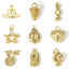 Picture of Brass Charms 18K Real Gold Plated 3D