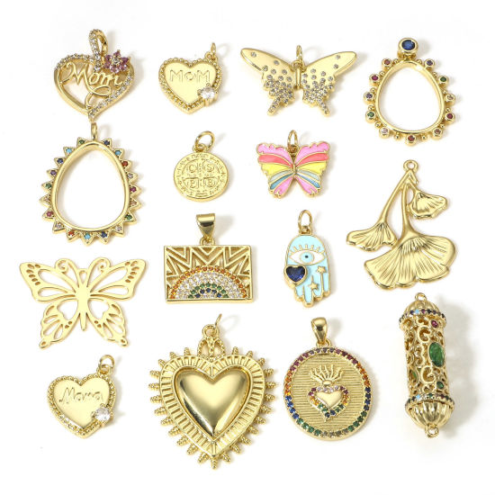 Picture of Brass Charms 18K Real Gold Plated