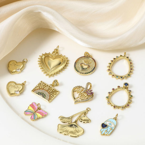 Picture of Brass Charms 18K Real Gold Plated