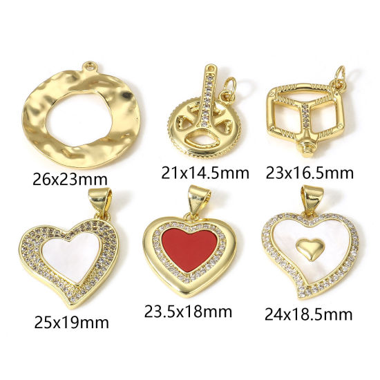 Immagine di 1 Pz Ottone Charms 18K Vero Oro Placcato