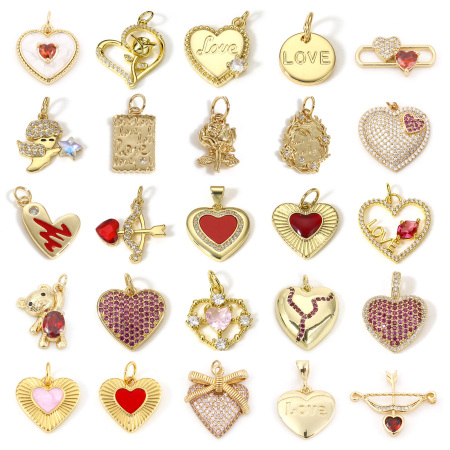 Brass Charms 18K Real Gold Plated