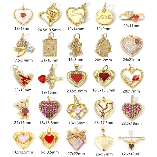 Picture of Brass Charms 18K Real Gold Plated