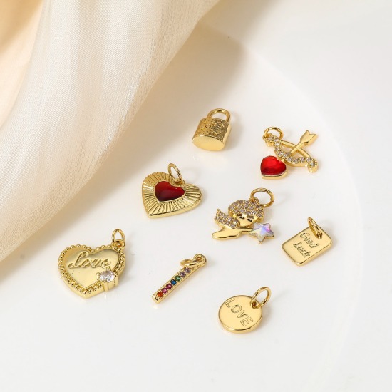 Picture of Brass Charms 18K Real Gold Plated