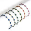 Immagine di 1 Pz 304 Acciaio Inossidabile Catena a Maglia Fatta a Mano Braccialetti Tono Argento Cuore Smalto a Doppia Faccia 17cm Lunghezza