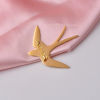 Picture of 304 Stainless Steel Exquisite Pin Brooches Swallow Bird