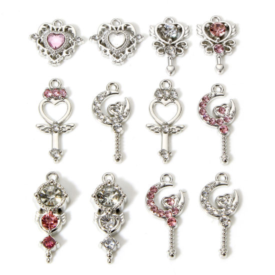 Picture of Zinc Based Alloy Fairy Tale Collection Charms Silver Tone Scepter