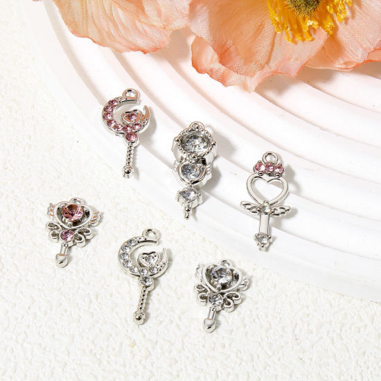 Picture of Zinc Based Alloy Fairy Tale Collection Charms Silver Tone Scepter