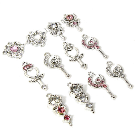 Picture of Zinc Based Alloy Fairy Tale Collection Charms Silver Tone Scepter