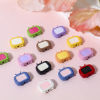 Picture of Zinc Based Alloy Spacer Beads For DIY Jewelry Making Multicolor Television Enamel About 13mm x 12mm