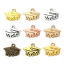 Image de 50 Pcs Breloques Bijoux d'Ecole en Alliage de Zinc Multicolore Chapeau de Graduation Mots " 2024 " 18mm x 15mm