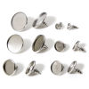 Изображение 10 ШТ 304 Нержавеющая Сталь Серьги-гвоздики для ушей для аксессуаров для изготовления ювелирных изделий своими руками Круглые Серебряный Тон Основы для Кабошонов
