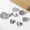 Изображение 10 ШТ 304 Нержавеющая Сталь Серьги-гвоздики для ушей для аксессуаров для изготовления ювелирных изделий своими руками Круглые Серебряный Тон Основы для Кабошонов