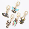 Picture of Insect Keychain & Keyring Gold Plated Multicolor Moth Flower Enamel