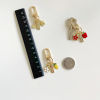 Picture of Stylish Keychain & Keyring Gold Plated Multicolor Fruit Flower Enamel