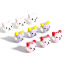 Picture of Zinc Based Alloy European Style Large Hole Charm Beads Multicolor Cat Animal Enamel 11mm x 11mm, Hole: Approx 4.5mm