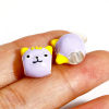 Picture of Zinc Based Alloy European Style Large Hole Charm Beads Multicolor Cat Animal Enamel 11mm x 11mm, Hole: Approx 4.5mm