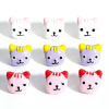 Picture of Zinc Based Alloy European Style Large Hole Charm Beads Multicolor Cat Animal Enamel 11mm x 11mm, Hole: Approx 4.5mm