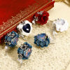 Picture of Zinc Based Alloy & Polymer Clay Baroque Beads For DIY Jewelry Making Heart Multicolor Crown Pattern Rhinestone About 27mm x 27mm, Hole: Approx 2.6mm