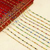 Picture of 1 M Vacuum Plating 304 Stainless Steel Enamel Lips Chain For Handmade DIY Jewelry Making Findings Gold Plated 2mm