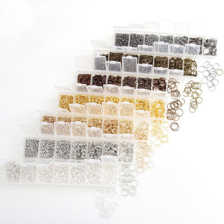 Iron Based Alloy Jump Rings Findings Multicolor Round Mixed 10mm - 3mm Dia.