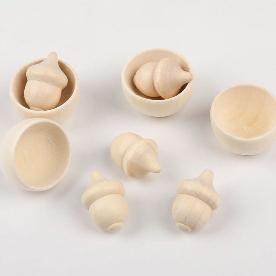 Picture of Wood Unfinished Blank Peg Doll Bodies For DIY Painting Craft Ornament Natural Human