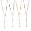Image de 1 Pièce Collier Chapelet de Perles de Prière Chaîne à Maillons Faite à la Main en 304 Acier Inoxydable Religieux Croix Sainte Vierge Marie 53cm Long
