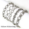 Image de 1 Pièce Bracelets Chaîne à Maillons Faite à la Main en 304 Acier Inoxydable Argent Mat