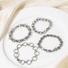Image de 1 Pièce Bracelets Chaîne à Maillons Faite à la Main en 304 Acier Inoxydable Argent Mat
