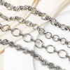 Image de 1 Pièce Bracelets Chaîne à Maillons Faite à la Main en 304 Acier Inoxydable Argent Mat