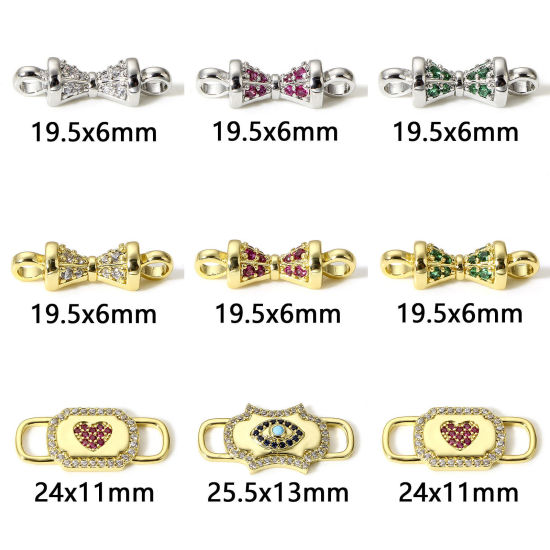 Image de 1 Pièce Connecteurs Pendentifs Breloques en Laiton Plaqué Or Véritable 18K