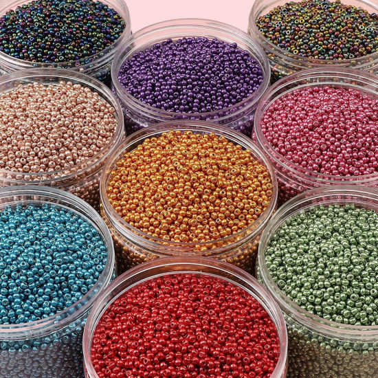 Picture of Glass Seed Beads Round Rocailles Metallic