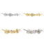Picture of Brass Micro Pave Pearl Pendant Connector Bail Pin Cap Real Gold Plated Clear Cubic Zirconia