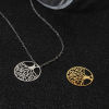 Picture of Iron Based Alloy Filigree Stamping Connectors Charms Pendants Multicolor Round Tree of Life Hollow 20mm Dia.
