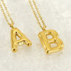 Picture of Eco-friendly Vacuum Plating Sweet & Cute Stylish 18K Real Gold Plated 304 Stainless Steel Link Cable Chain Initial Alphabet/ Capital Letter Message " A-Z " Pendant Necklace For Women Mother's Day