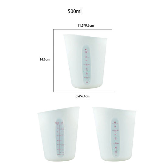 Image de 1 Piece Silicone Measuring Cup White