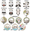 Picture of Zinc Based Alloy Charms Gold Plated Black & White Panda Animal Enamel