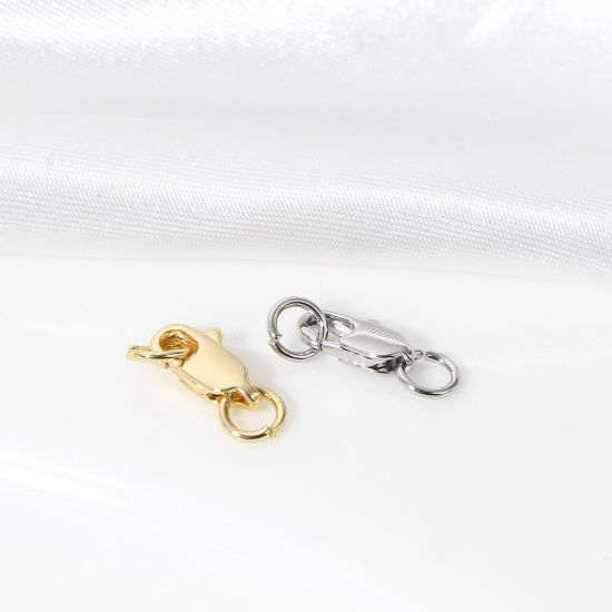 Picture of Brass Clasp Lobster Clasp Real Gold Plated