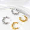 Picture of Hypoallergenic Simple & Casual Stylish Real Gold Plated Copper C Shape Spiral Hoop Earrings For Women Party