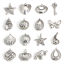 Bild von 304 Stainless Steel Pendants Silver Tone 3D